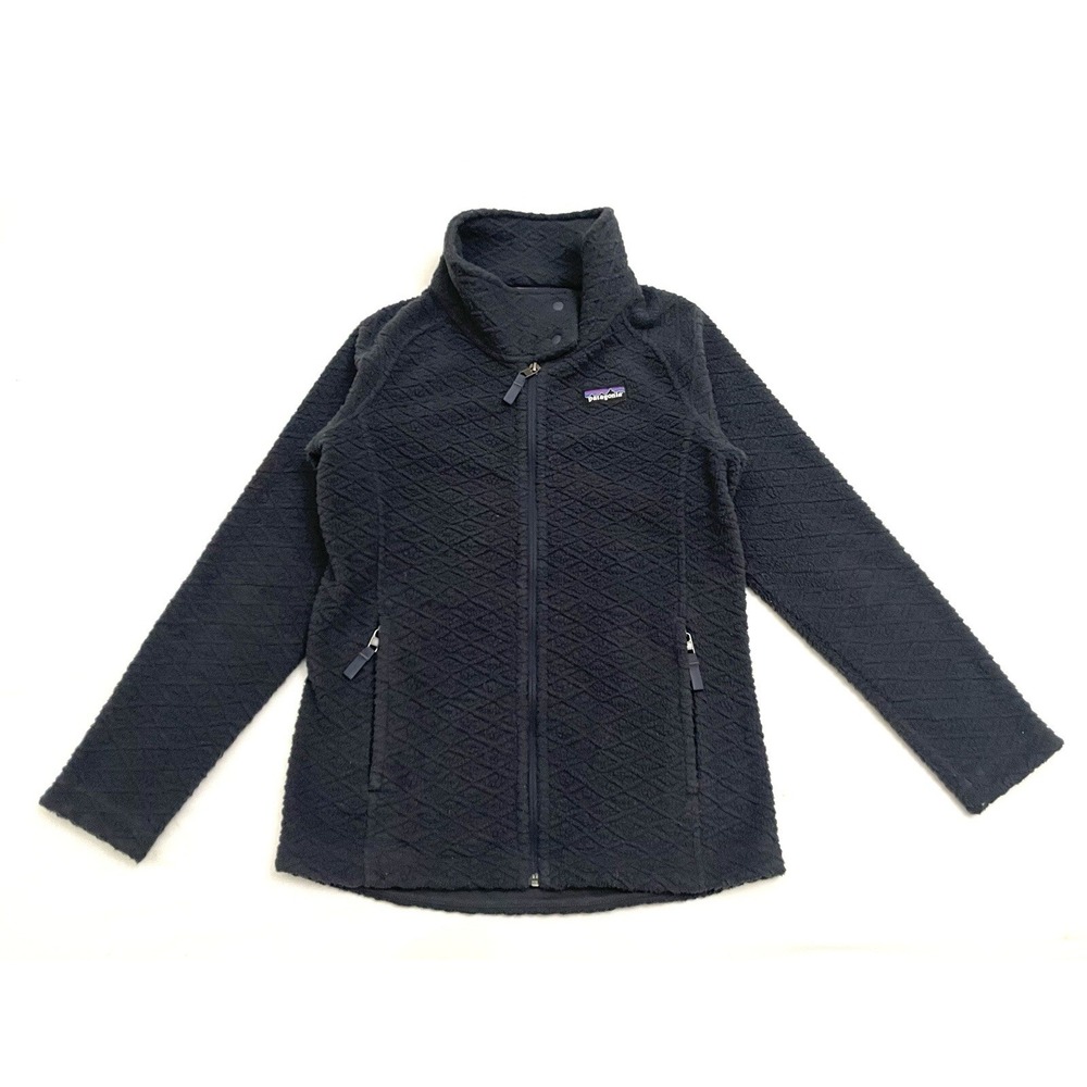 Patagonia Snap Diamond Capra Fleece Jacket Womens XS Navy Blue Gorpcore Outdoors